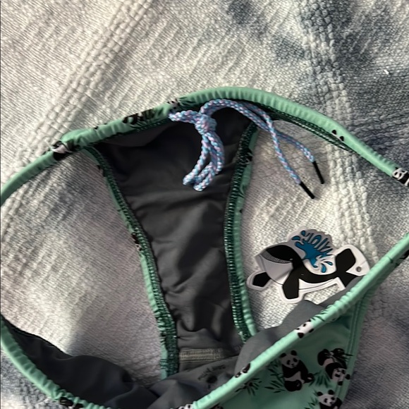 Jolyn Swim water polo sport Panda Print Bikini Bottom - Light Green new - Picture 5 of 5